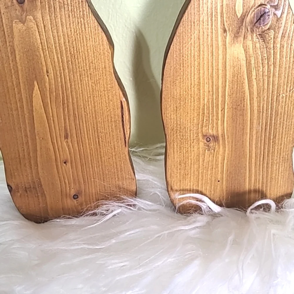 Wooden Rabbits with Big Ears, Set of 2 - Picture 4 of 4